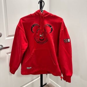 Disney Red Hoodie with Mickey Mouse Design